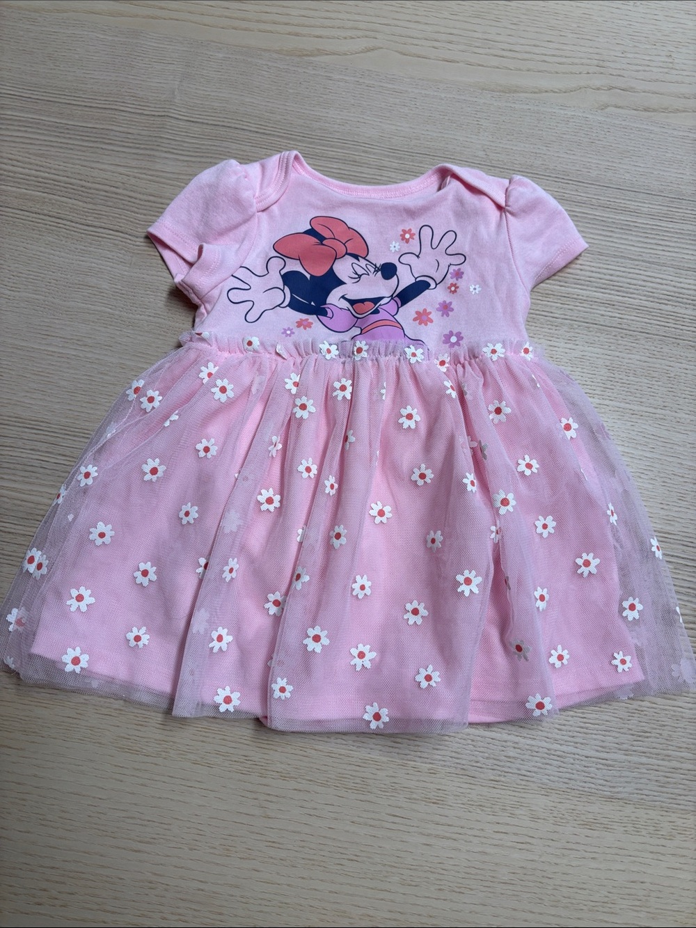 Pink Minnie Mouse Tulle Daisy Dress